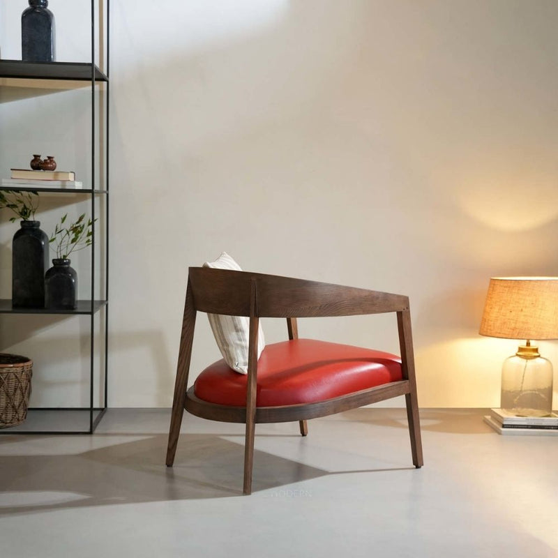 Luxury European Ash Wood Lounge Chair