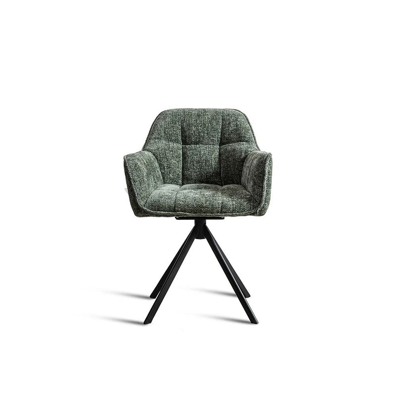 Synera Link Velvet Dining Chair with Metal Legs