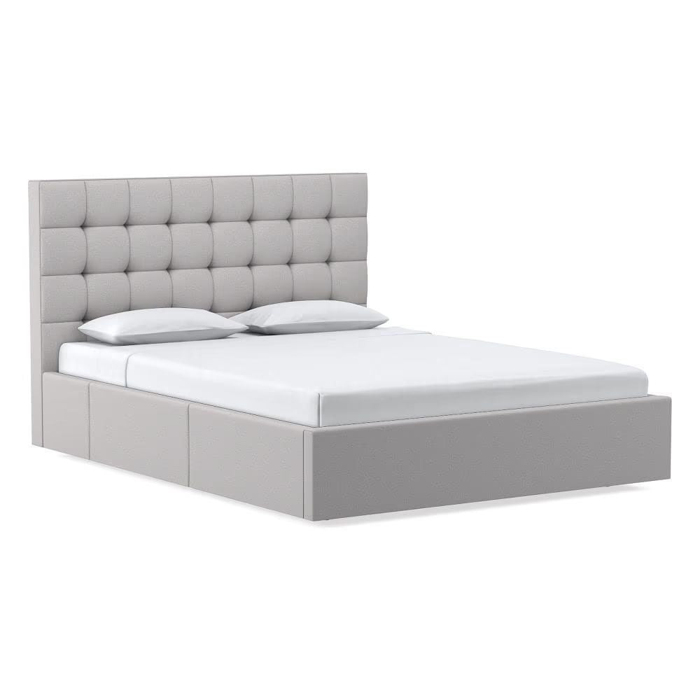 Emmett Grid Tufted Side Storage Bed