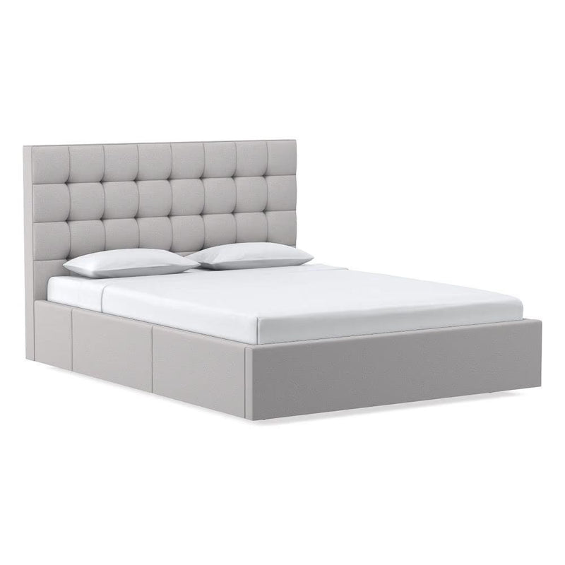 Emmett Grid Tufted Side Storage Bed