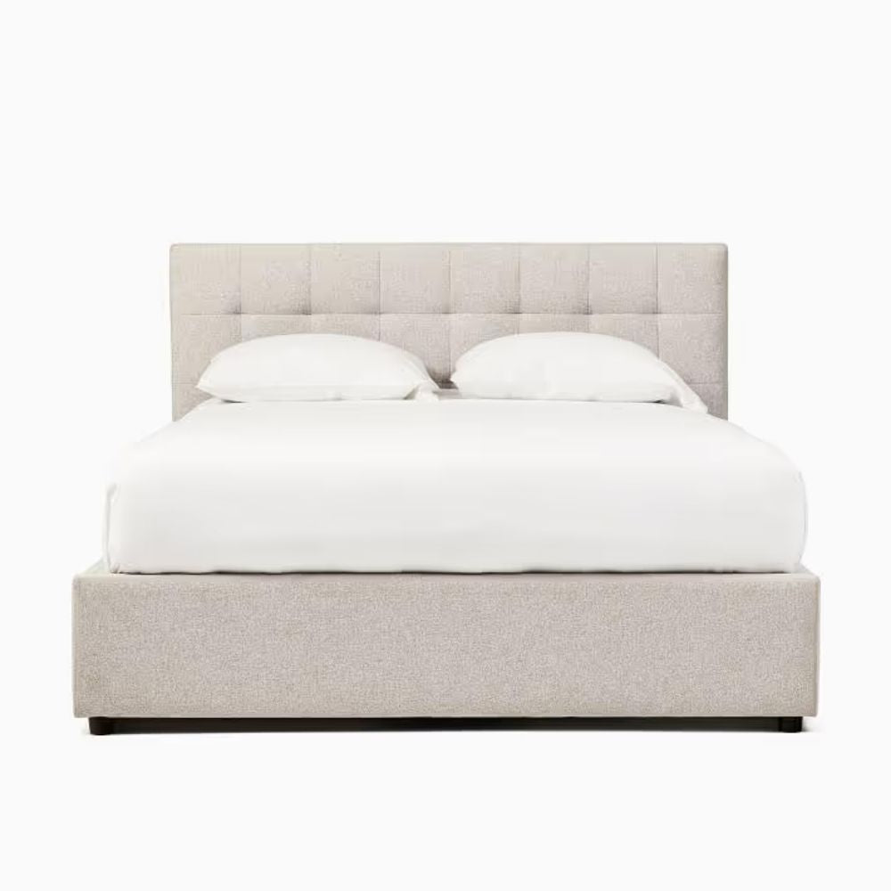 Emmett Grid Tufted Side Storage Bed