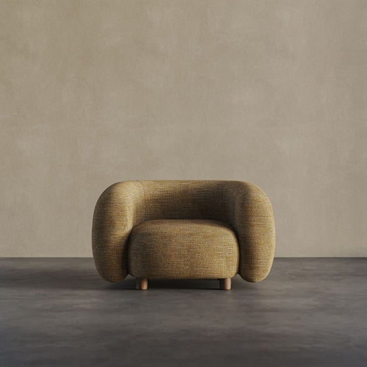 Preston Curved Lounge Chair - Manuka Honey