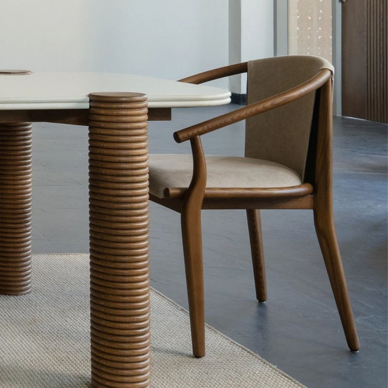 Nest Dining Chair in European Ashwood with Dark Walnut Finish