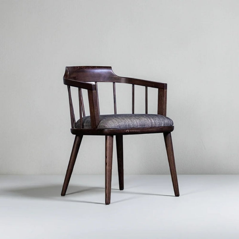 Nina Dining Chair in European Ashwood & Cane with Dull Teak Finish
