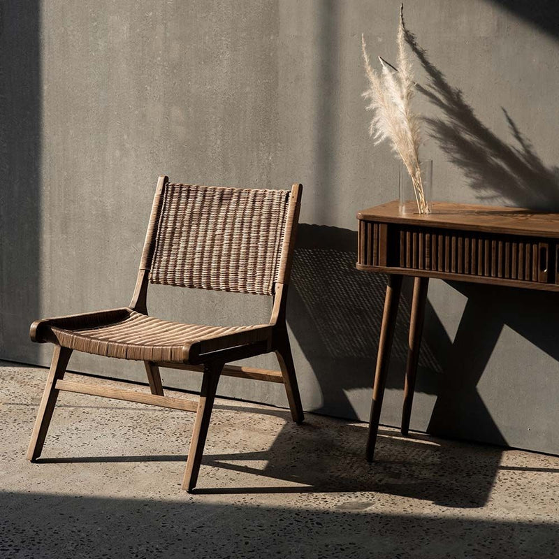 Jela Rattan Outdoor Chair – Cane & Ash Wood Lounge Seating