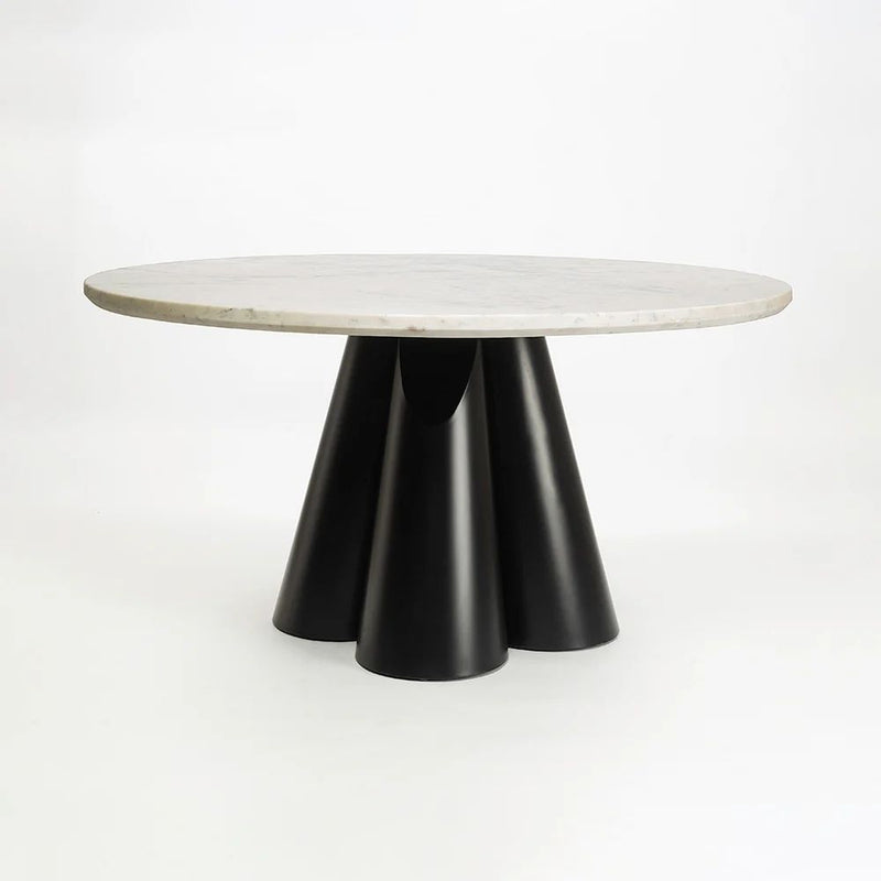 Duster Marble 6 Seater Dining Table with Iron