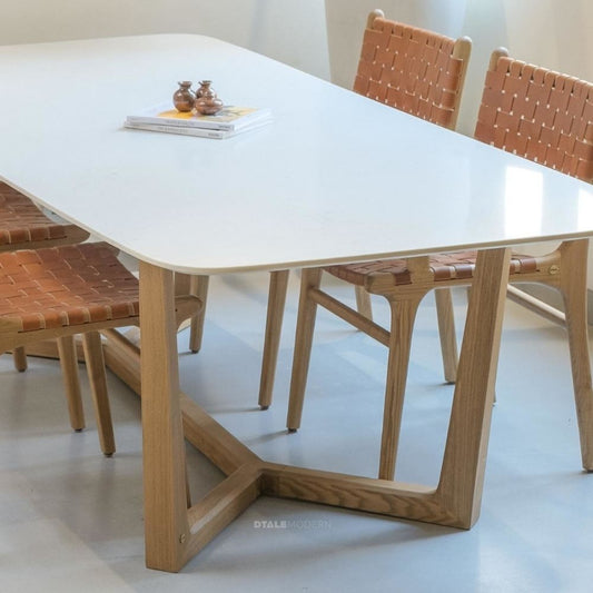 Calissa Dining Table-Carrara Bianco-6 feet