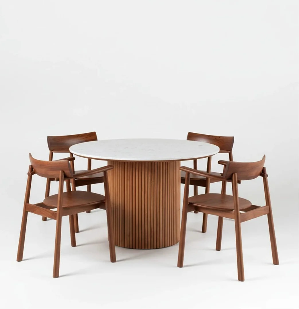 Fluted Base Dining Set