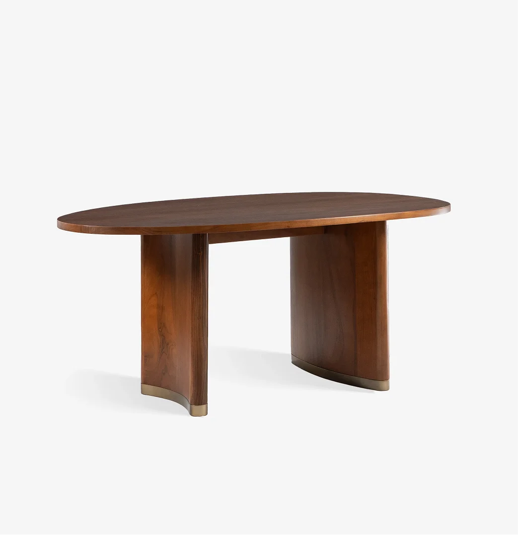 Curved Base Oval Dining Table